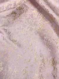 One Shoulder Metallic Jacquard Wide-Leg Mother of the Bride & Groom Jumpsuit with Pockets