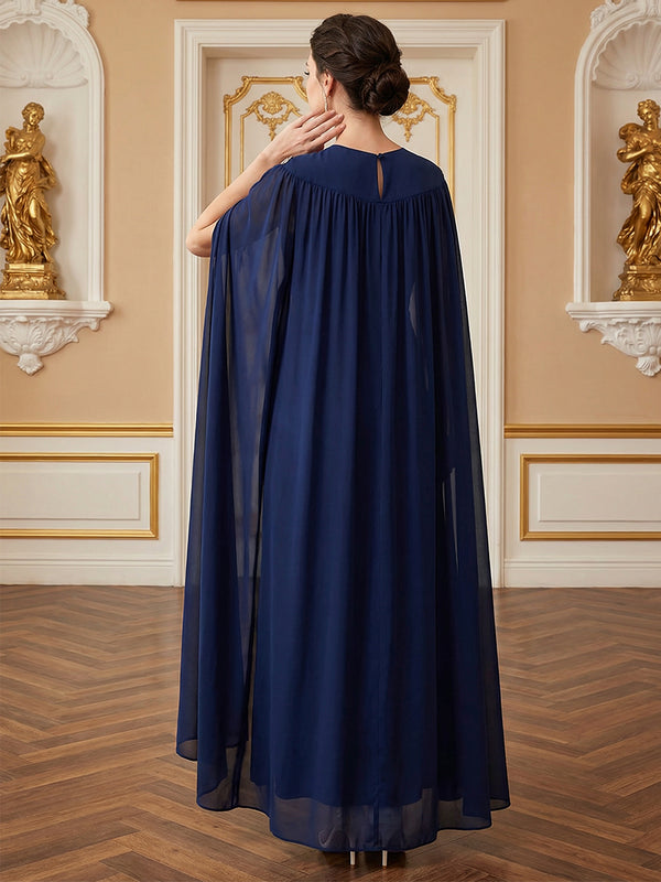 Cape Sleeve Lace Appliques Mother of the Bride Dresses 2 piece