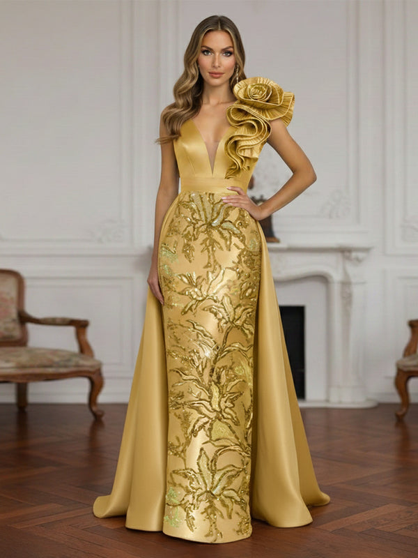Sleeveless Lace Appliques Mother of the Bride Dresses with 3D Flower
