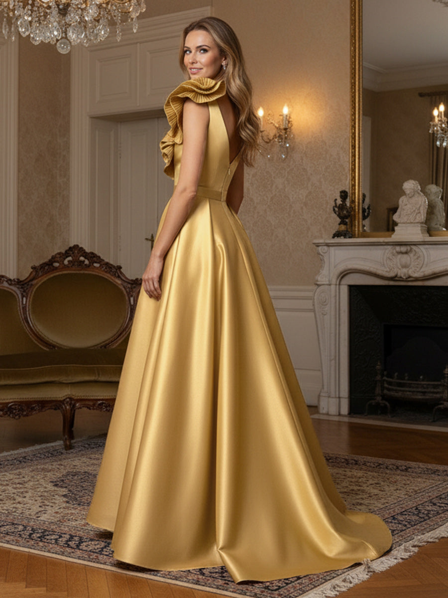 Sleeveless Lace Appliques Mother of the Bride Dresses with 3D Flower