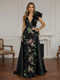 Sleeveless Lace Appliques Mother of the Bride Dresses with 3D Flower