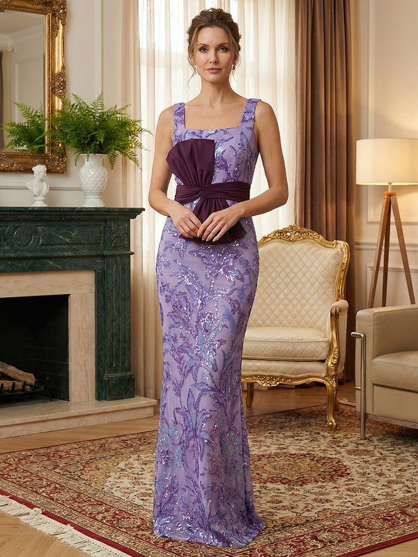 Spaghetti Straps Lace Appliques Sequin Mother of the Bride Dresses