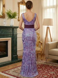 Spaghetti Straps Lace Appliques Sequin Mother of the Bride Dresses