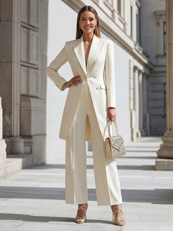 Women's Business Suit Two-Piece with Blazer Outfit