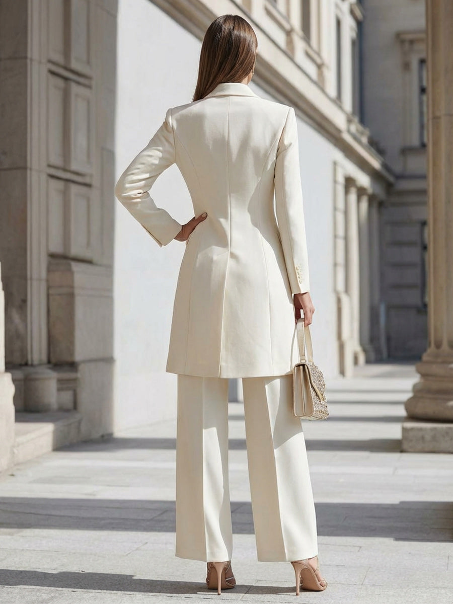 Women's Business Suit Two-Piece with Blazer Outfit