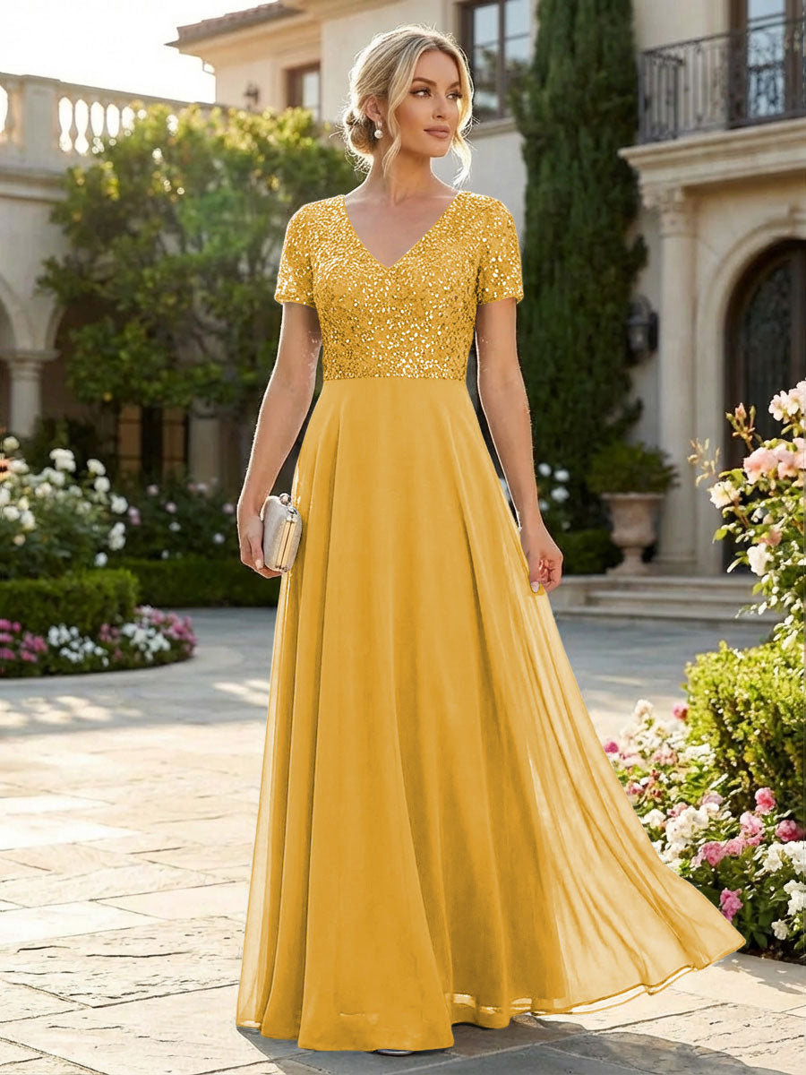yellow mother of the groom dresses AW.Bridal Mermaid Bateau Neckline Floor Length Sleeveless Bride Dress Mustard Size 18 or even elegant evening affairs A-Line/Princess V-Neck 2 Pics Floor-Length