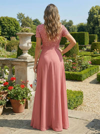 Chiffon A-Line/Princess V-Neck Floor-Length Mother of the Bride & Groom Dresses with Ruffles