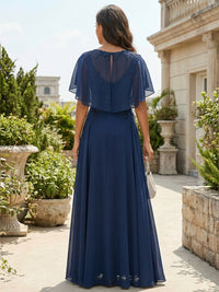 Chiffon A-Line/Princess Scoop Neck Floor-Length Mother of the Bride & Groom Dresses with Lace Appliques