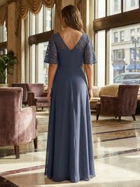 Chiffon A-Line/Princess V-Neck Floor-Length Mother of the Bride & Groom Dresses with Ruffles