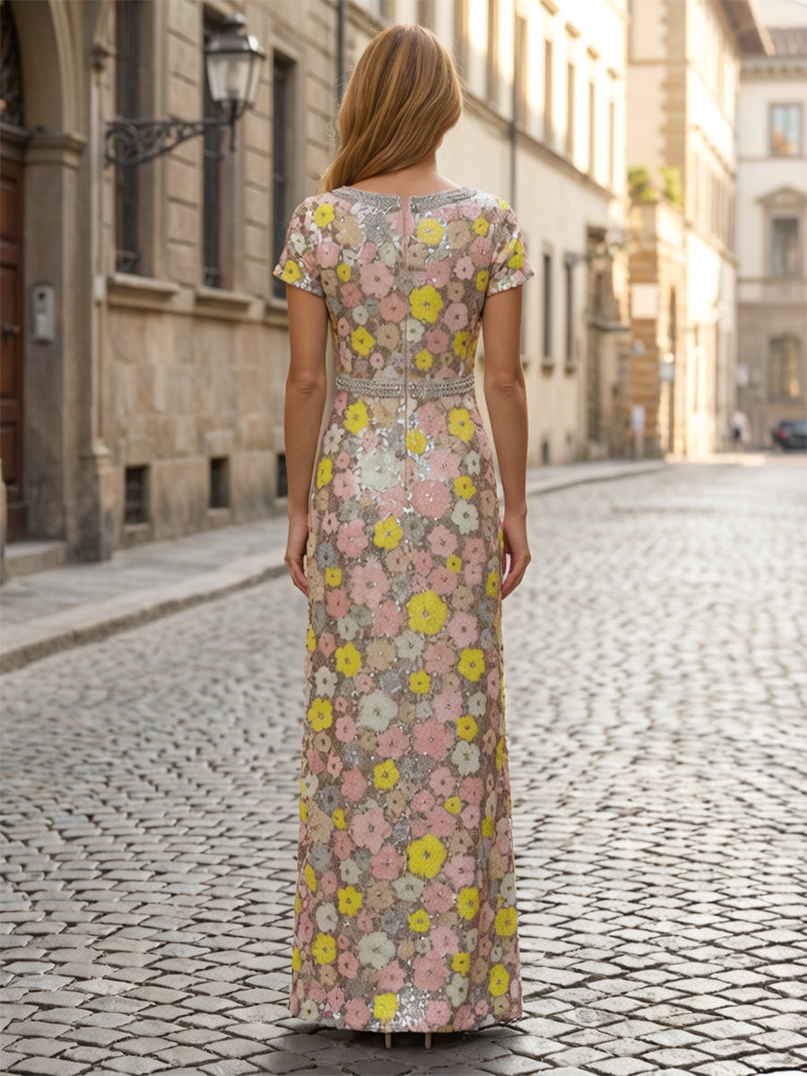 Sequin Sheath/Column V-Neck Floor-Length Mother of the Bride & Groom Dresses for Women