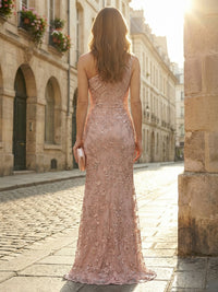 Lace Sheath/Column One Shoulder Floor-Length Mother of the Bride & Groom Dresses with Ruched Waist
