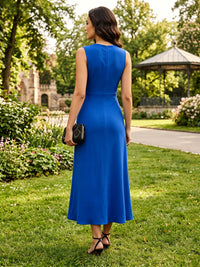 Stretch Mesh A-Line/Princess V-Neck Floor-Length Mother of the Bride & Groom Dresses with Ruched Waist