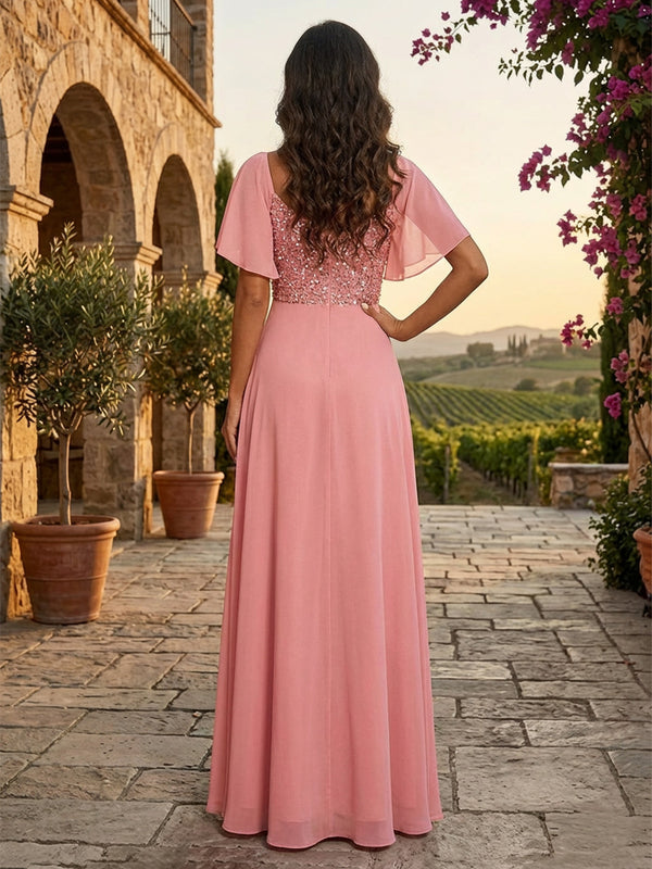 Chiffon A Line Sweetheart Corset Ruched Mother of the Bride & Groom Dresses