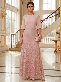 Chiffon A-Line/Princess Scoop Neck Floor-Length Mother of the Bride & Groom Dresses for Women