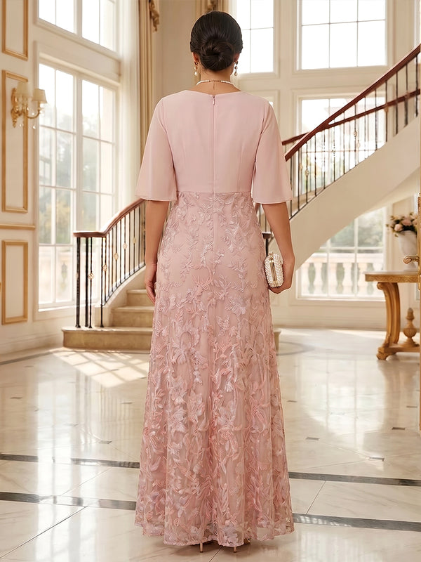 Chiffon A-Line/Princess Scoop Neck Floor-Length Mother of the Bride & Groom Dresses for Women