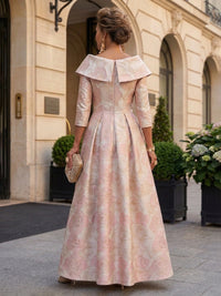 Jacquard A-Line/Princess V-Neck Floor-Length Mother of the Bride & Groom Dresses for Women