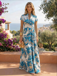 Jacquard Sheath/Column V-Neck Floor-Length Mother of the Bride & Groom Dresses with Ruched Waist