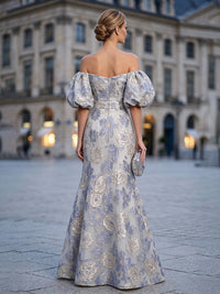Jacquard Mermaid/Trumpet Off Shoulder Floor-Length Mother of the Bride & Groom Dresses for Women