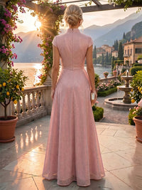 A-Line/Princess V-Neck Floor-Length Mother of the Bride & Groom Dresses with Ruffles & Ruched Waist