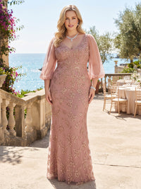 Plus Size Lace Sheath/Column V-Neck Floor-Length Mother of the Bride & Groom Dresses for Women