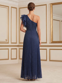 Chiffon A-Line/Princess One Shoulder Floor-Length Mother of the Bride & Groom Dresses with Pleats