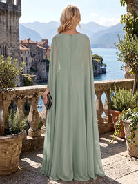 A-Line/Princess Scoop Neck Chiffon Floor-Length Mother of the Bride & Groom Dresses for Women