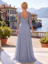 A-Line/Princess Sweetheart Chiffon Maxi Mother of the Bride & Groom Dresses with Lace Appliques & Ruched Bodice