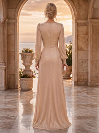 A-Line/Princess Square Neck Glitter High-Low Mother of the Bride & Groom Dresses with Ruffles & Ruched Waist