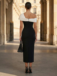 Mermaid Satin Tea-Length One-Shoulder Corset Formal Dresses