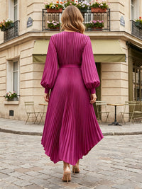 Chiffon A-Line/Princess Scoop Neck Floor-Length Formal Dresses with Pleats