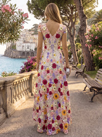 Lace Appliques A-Line/Princess V-Neck High-Low Formal Dresses with Pockets