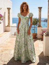 Jacquard A-Line/Princess Sweetheart Maxi Formal Dresses for Women