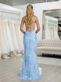 Mermaid/Trumpet Spaghetti Strap Wedding Guest Dresses with Floral Formal Dress