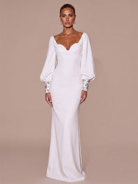 Sheath/Column Sweetheart Stretch Jersey Maxi Wedding Guest Dresses for Women