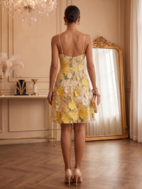 Lace Appliques A-Line/Princess Spaghetti Straps Mini Cocktail Dresses for Women