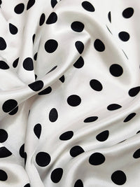 Satin Sheath/Column Off Shoulder Floor-Length Cocktail Dresses with Polka Dot Print