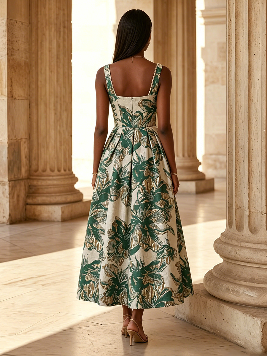Jacquard A-Line/Princess Sweetheart Tea-Length Cocktail Dresses with Ruched Waist