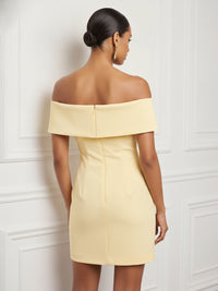 Stretch Mesh Bodycon Off Shoulder Short Cocktail Dresses with 3D Flowers