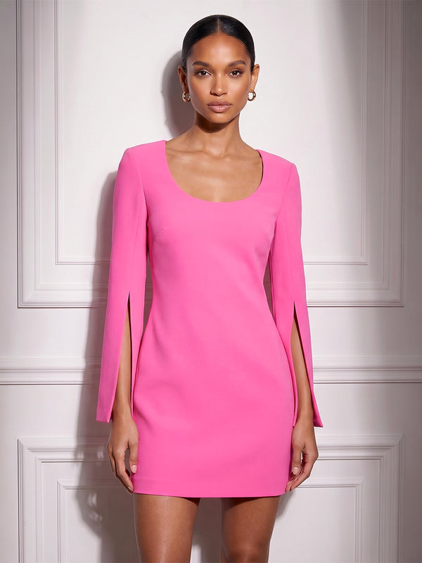Shirees Stretch Mesh Bodycon Scoop Neck Short Cocktail Dresses for Women 2026