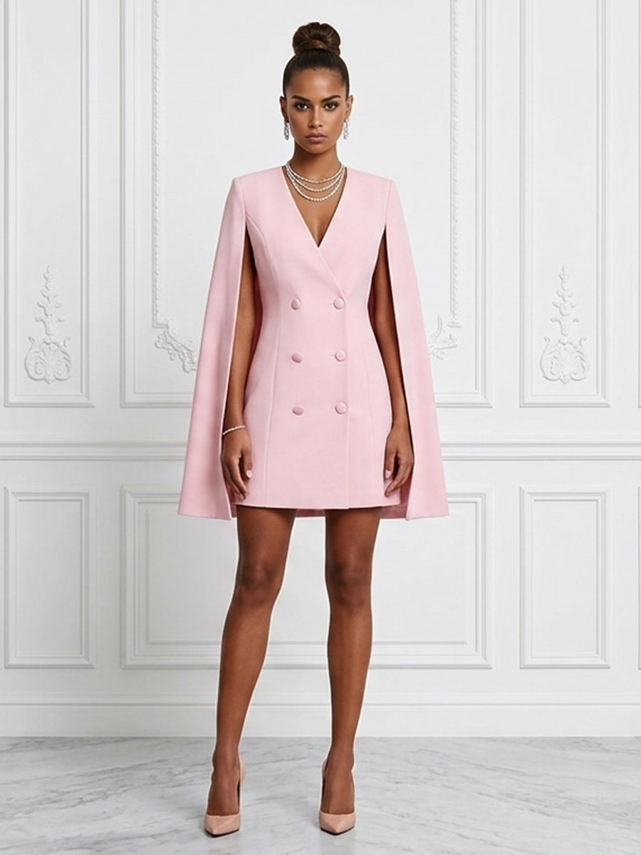 Stretch Jersey Sheath/Column V-Neck Short Cocktail Dresses for Women