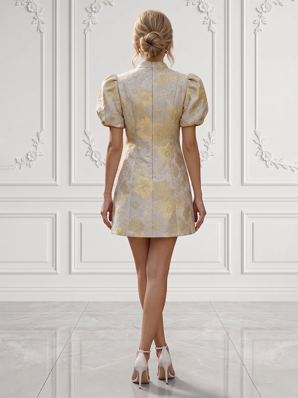 Jacquard A-Line/Princess V-Neck Short Cocktail Dresses for Women