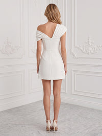 Stretch Jersey Bodycon Off Shoulder Short Cocktail Dresses for Women