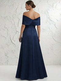 A Line/Princess Off Shoulder Floor Length Elegant Evening Dresses