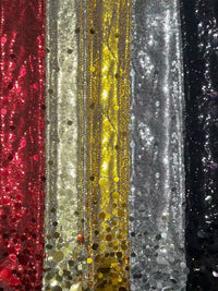A-Line/Princess Two-Piece Sparkly Sequin Evening Dresses Ankle-Length V-Neck Party Gowns