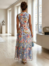 Lace Appliques A-Line/Princess High Neck Floor-Length Evening Dresses for Women