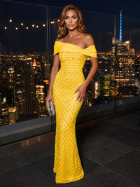 Sequin Mermaid/Trumpet Off Shoulder Floor-Length Evening Dresses for Women