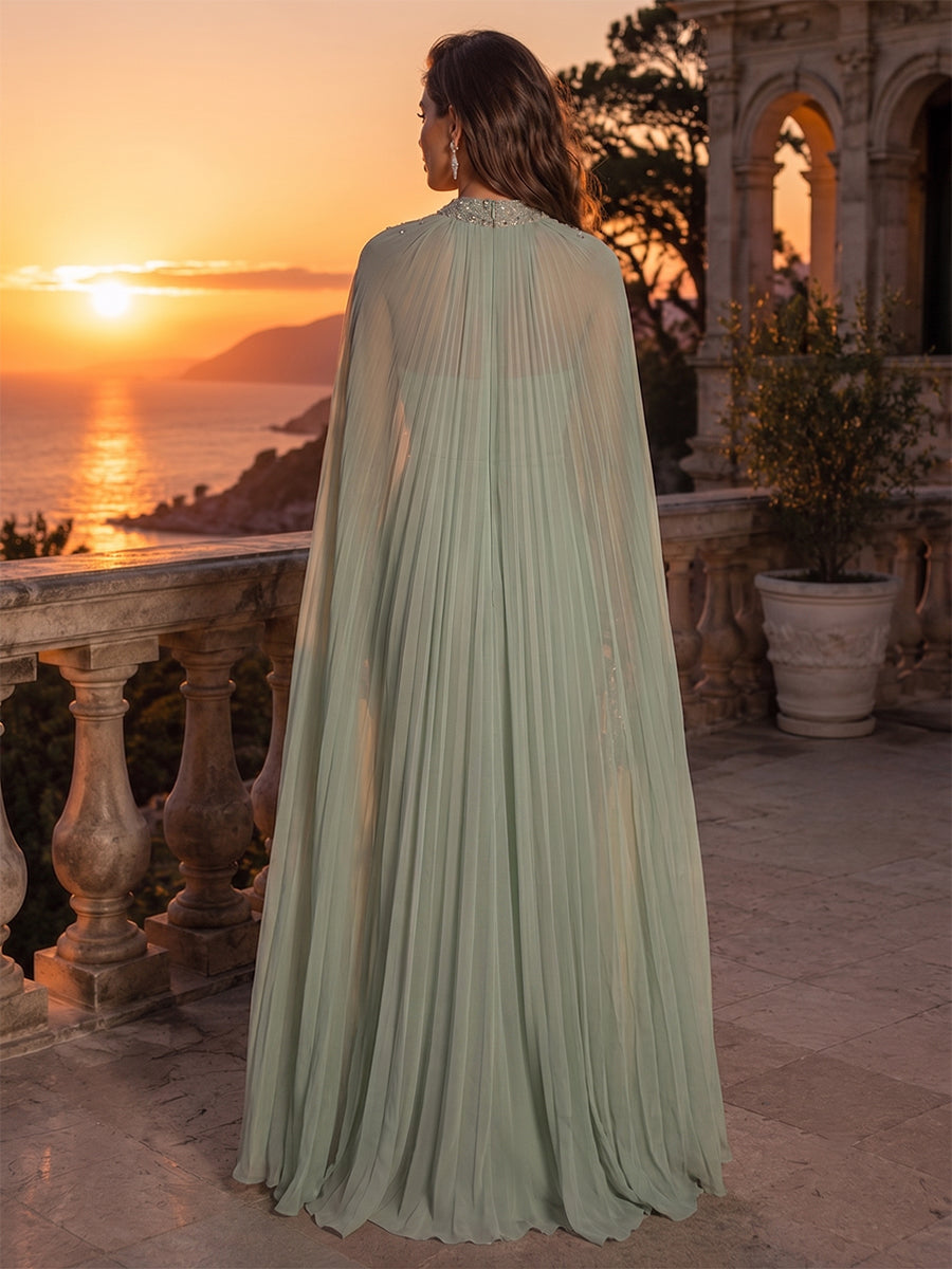 Chiffon Sheath/Column Sweetheart Floor-Length Evening Dresses for Women