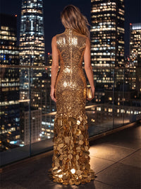 Sequin Sheath/Column High Neck Maxi Evening Dresses for Women