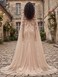 Sheath/Column Scoop Neck Satin Maxi Evening Dresses with Lace Appliques & Ruched Waist