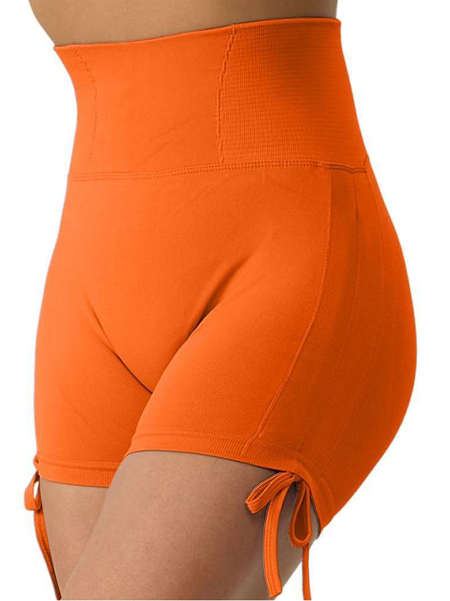 Elastic Band Slim Fit High Waist Ruched Shapewear Shorts